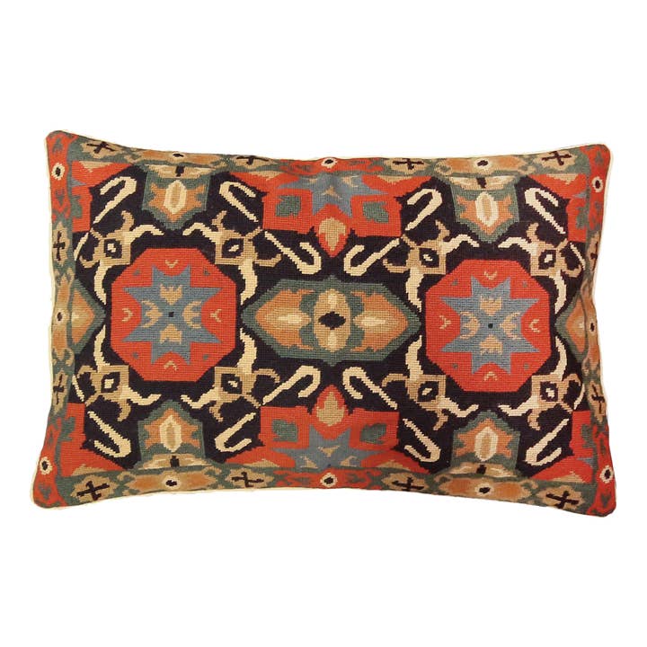 Ararat Needlepoint Pillow 18" X 28" for wholesale by Michaelian Home/India Overseas Traders, Inc.