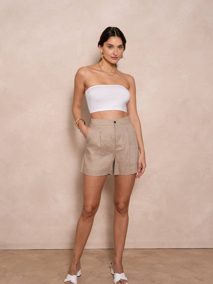 Højkvalitets linnedshorts for engroshandel hos Attentif Paris