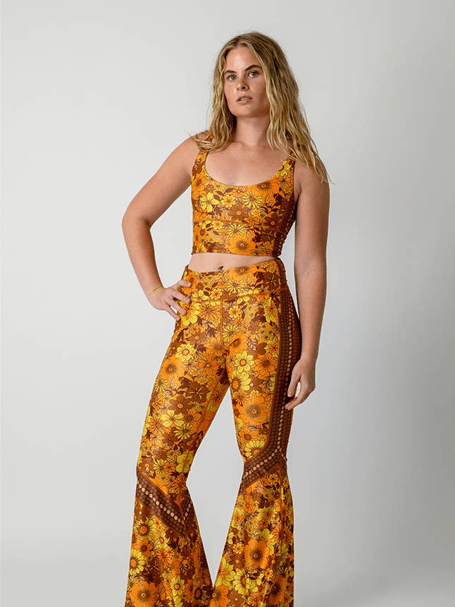Bell Bottoms 2.0 in Flower Power for wholesale by Yoga Democracy