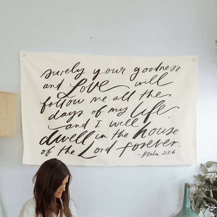 Jenessa Wait - Wholesale Banner - Large Canvas Banner: Surely your Goodness0