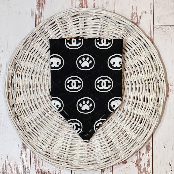 Aussie Paws Bandanas - Wholesale Pet Bandana - Dog - Chewy Vuitton & Chewnel Reversible Bandana