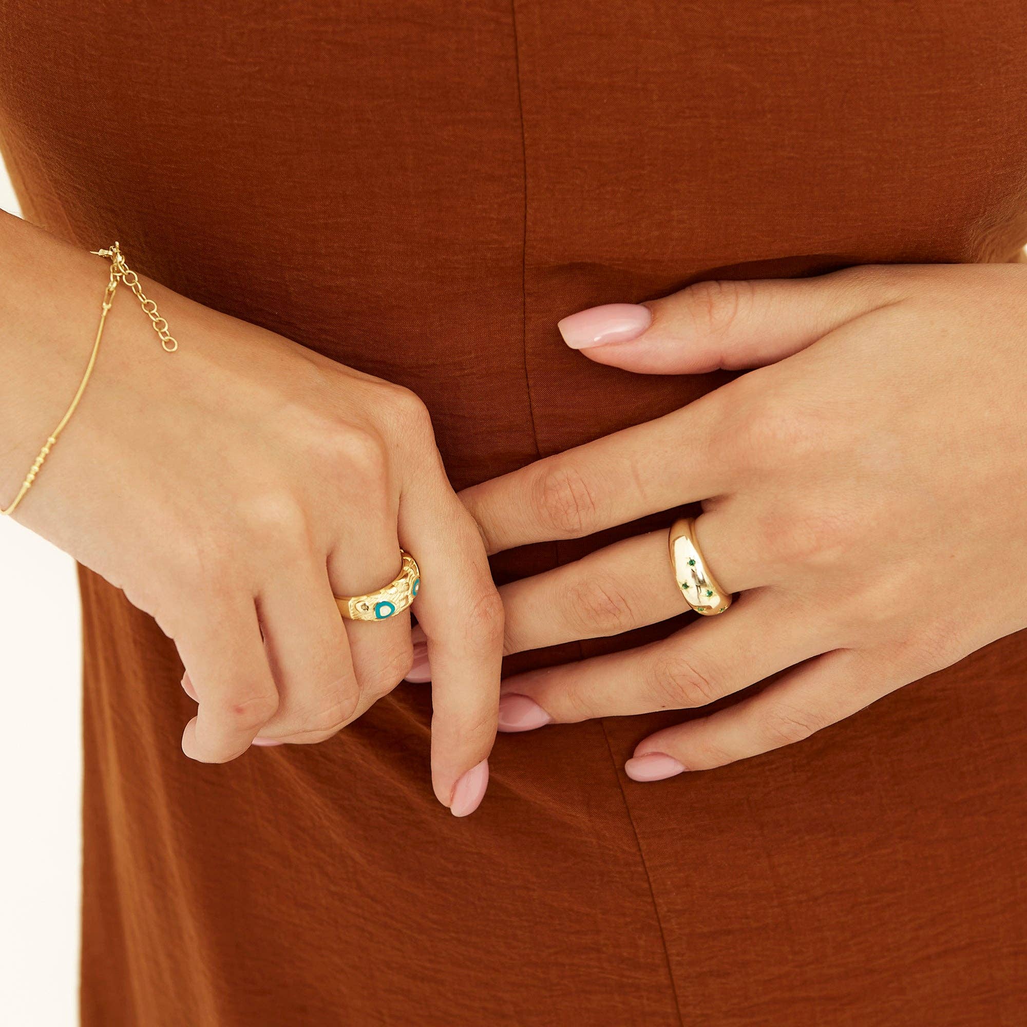 Spero London - Wholesale Multi-Stone Ring - Celestial Star Sterling Silver Dome Ring With Stones14