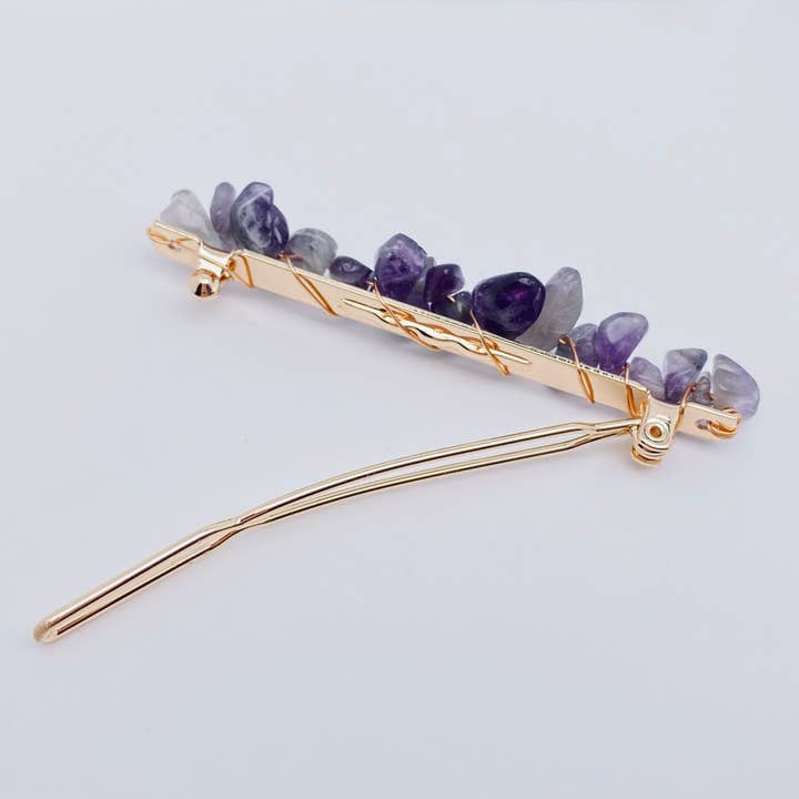 Mio Queena - Wholesale Hair Pin - Natural Stone Crystal Gravel Hairpin Women's Headdress