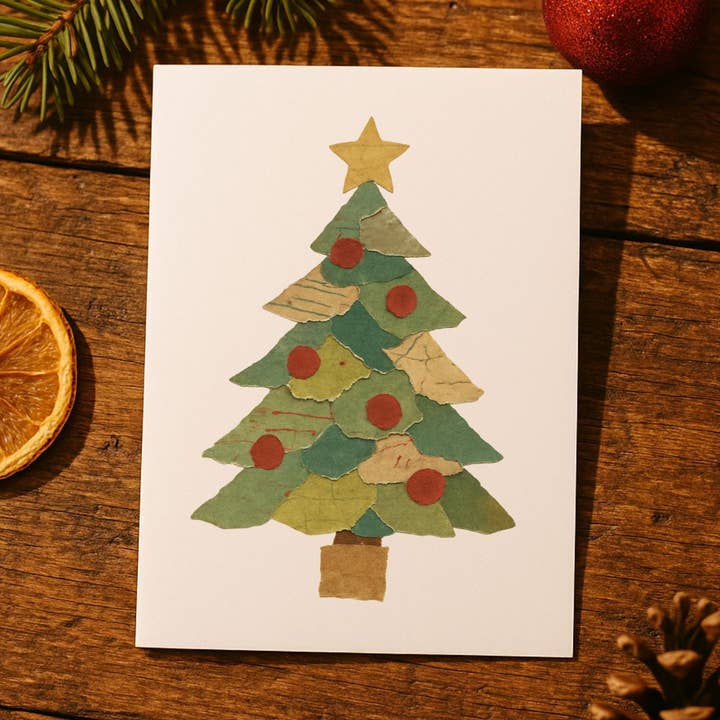 Carte de vœux Arbre de Noël, lot de 10 pour la vente par Kin Press Cards