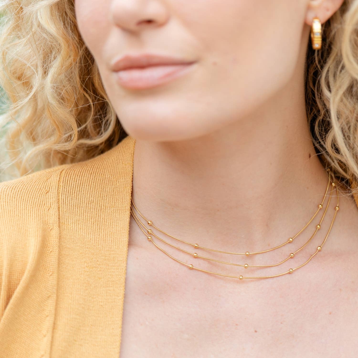 Splendid Iris - Wholesale Link & Chain Necklace - Simplicity Layered Up, Layered Necklace, Water Resistant1