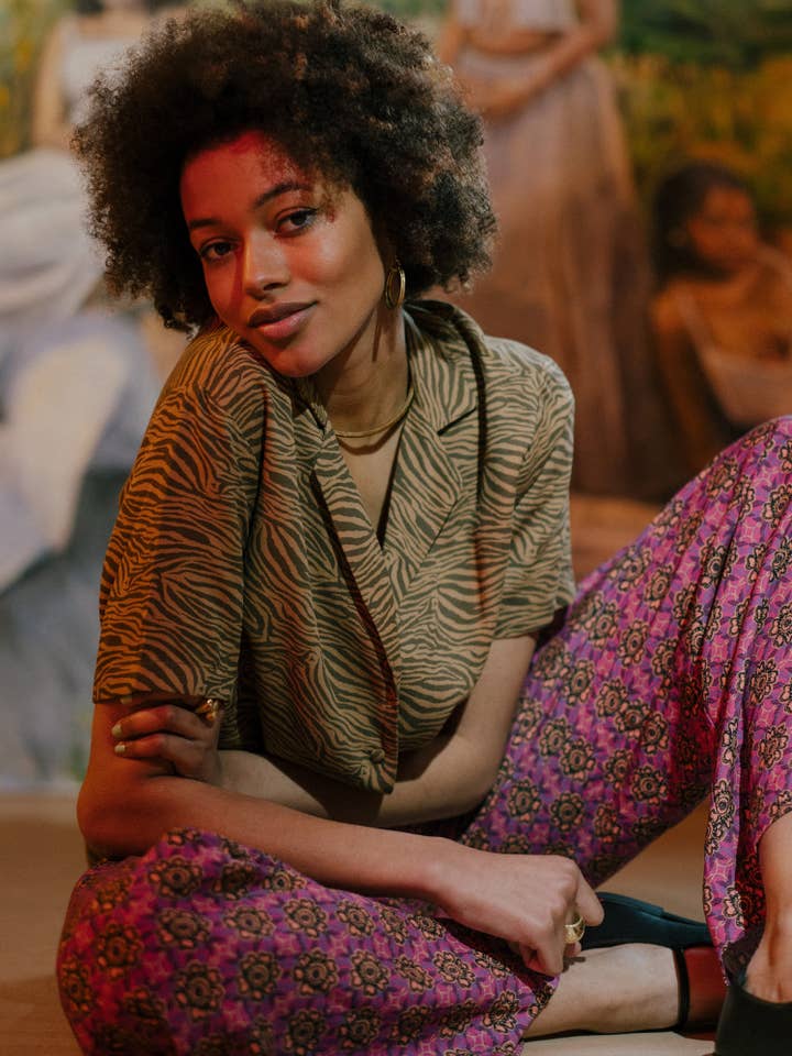 Golis Zebra Print Buttoned Shirt for wholesale by IN OUR NAME