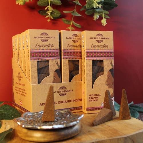 Green Tree - Wholesale Incense - Sacred Elements Lavender Organic Cones3