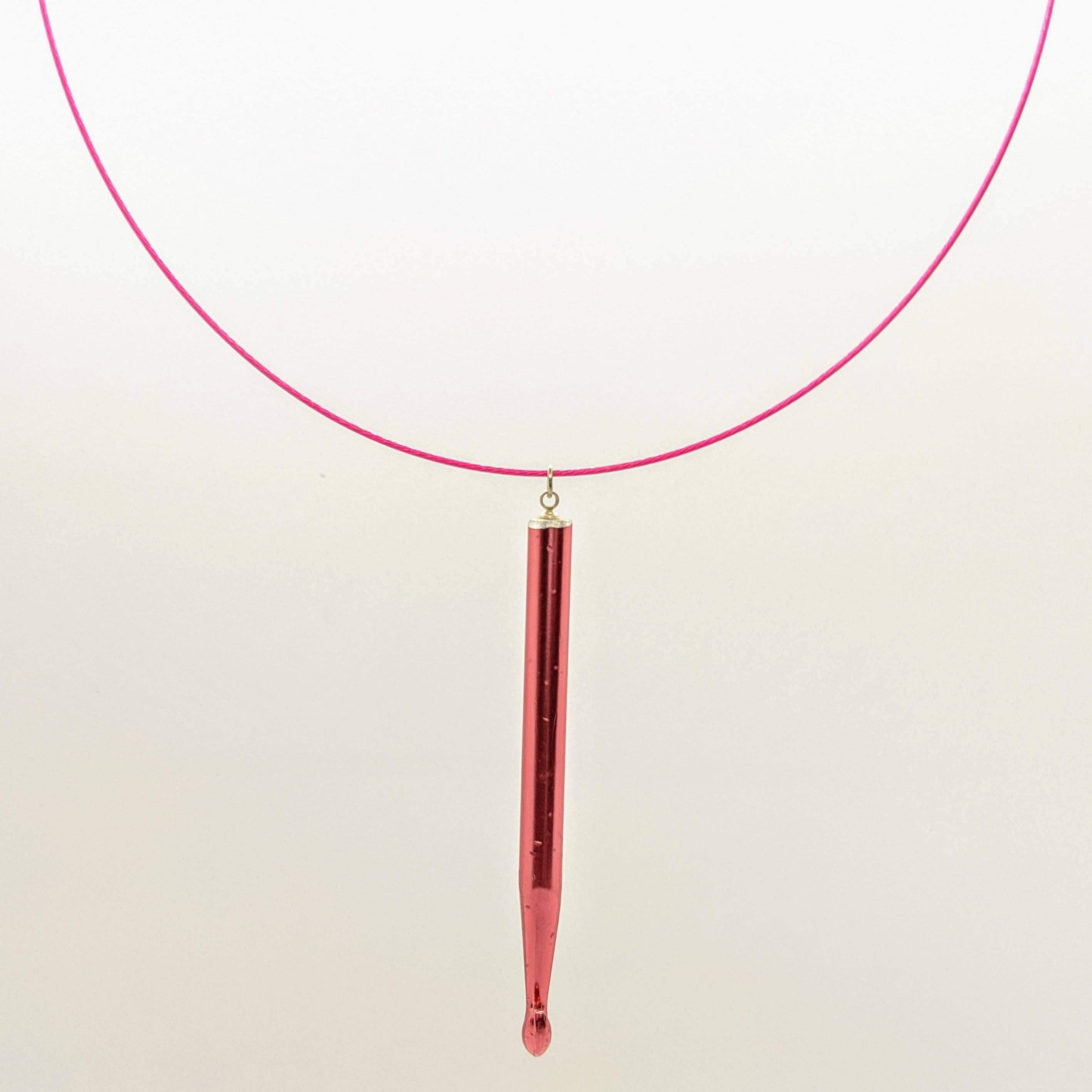 Amy Pfaffman Jewelry - Wholesale Individual Charm/Pendant - Pointed knitting needle pendant on cable2