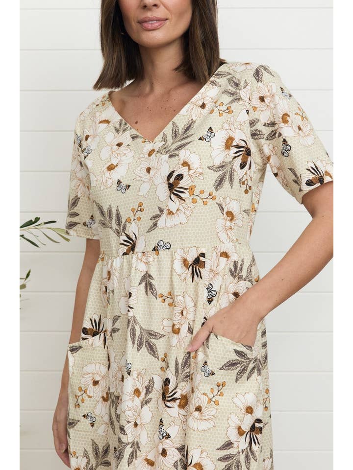 Alice Midi Dress - Honeycomb for wholesale on Faire4