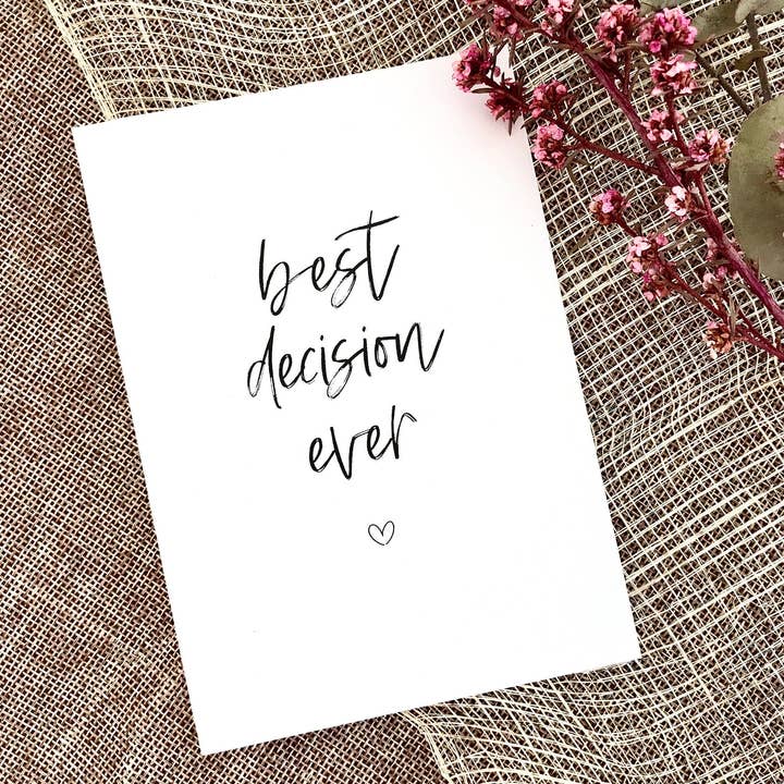 To & From Cards – wholesale Gratulationskort – Bästa beslutet någonsin1