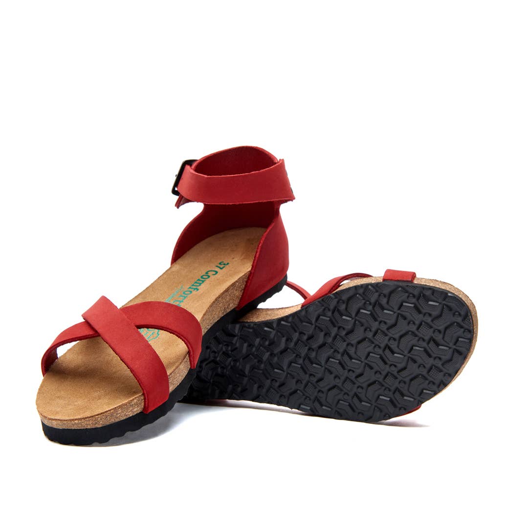 Comfortfusse - Wholesale Sandals - Women's - Milano - Genuine Leather Flat Sandals10
