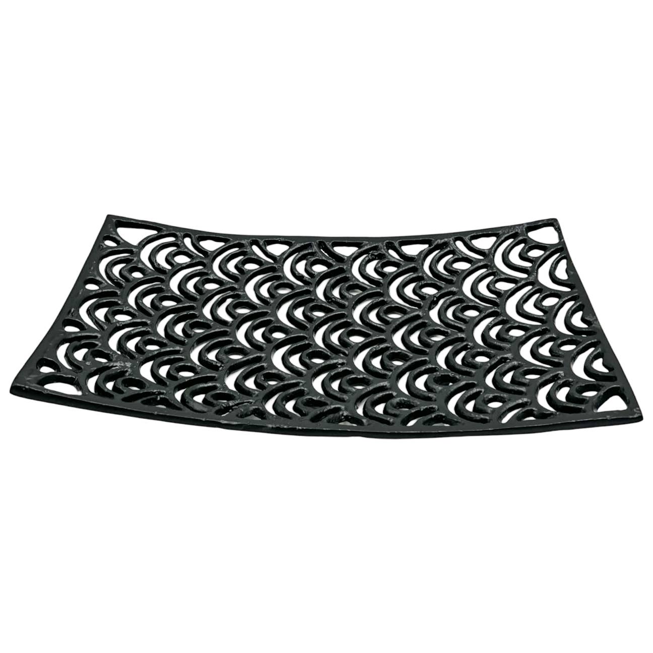 2626 Designs - Wholesale Platter - Aluminum  Peacock Feather Square Platter2