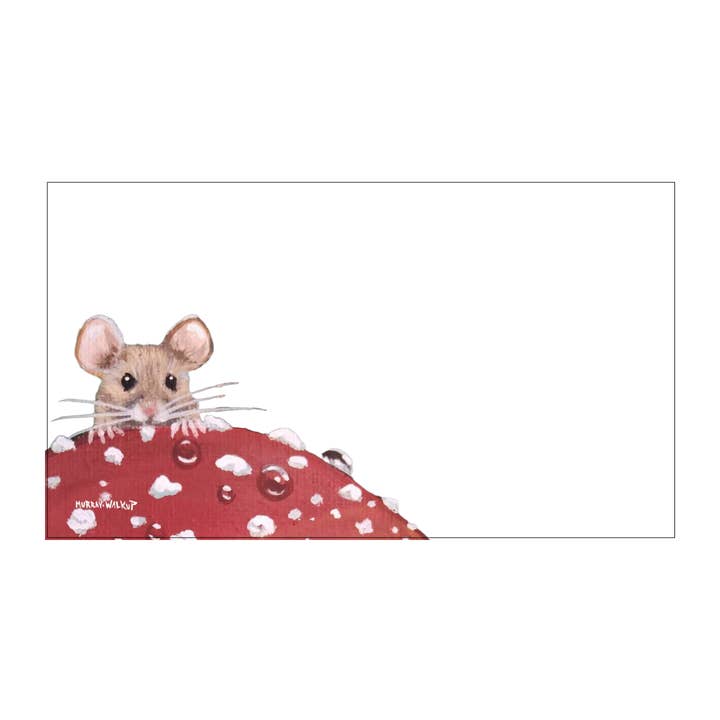 Forever Caroline LLC - Wholesale Stationery/Notecard Set - Mouse & Red Toadstool Tiny Cards | Pack of 60 "Love Notes"1