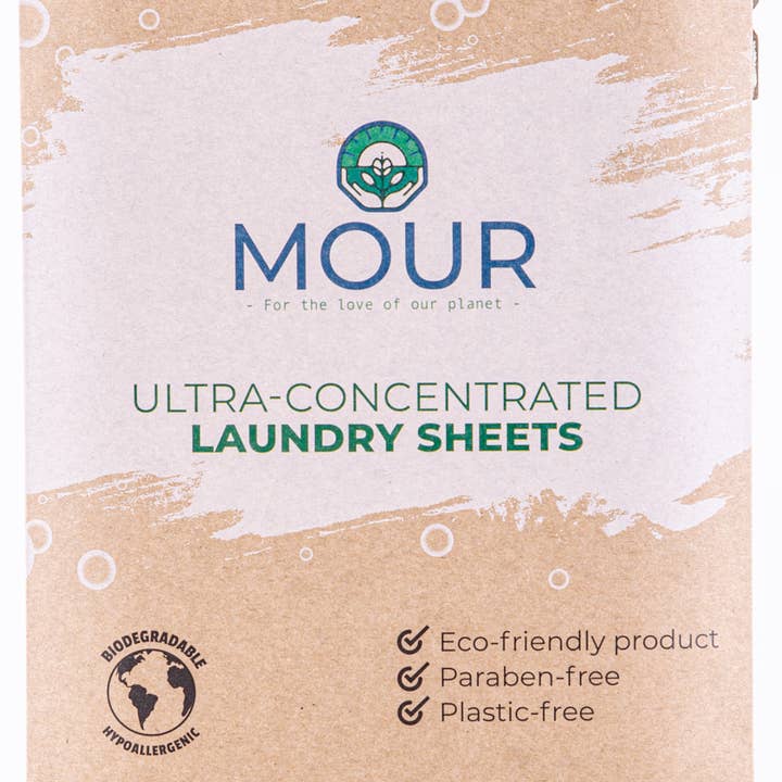 MOURGREEN - Wholesale Laundry Detergent Powder/Pods - MOUR ECOLOGICAL LAUNDRY SHEETS 64 WASHES2