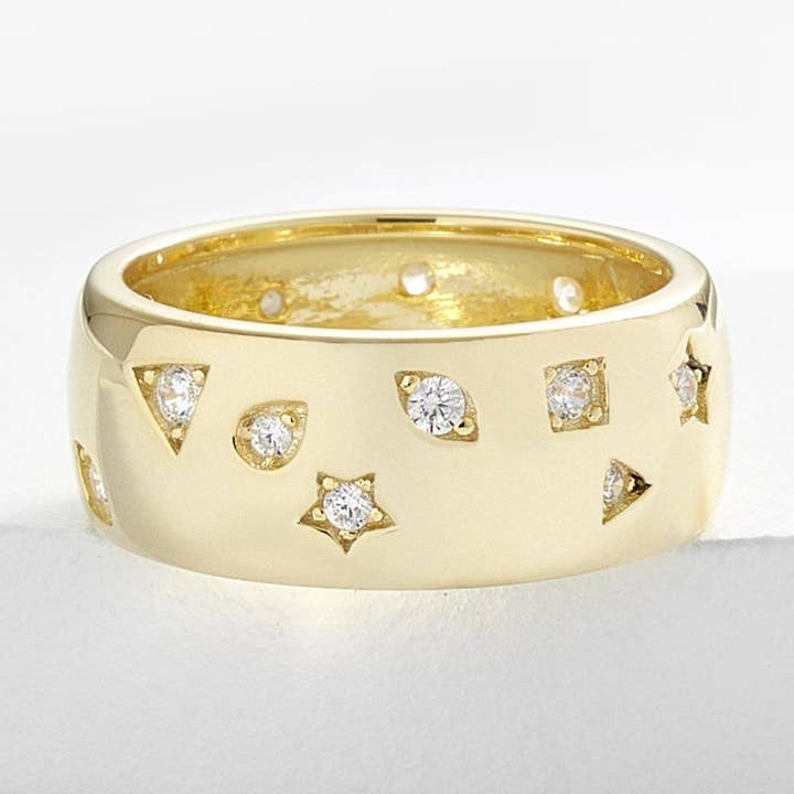 Kosa Jewels - Wholesale Multi-Stone Ring - Aileen Stars and Shapes Ring Band2