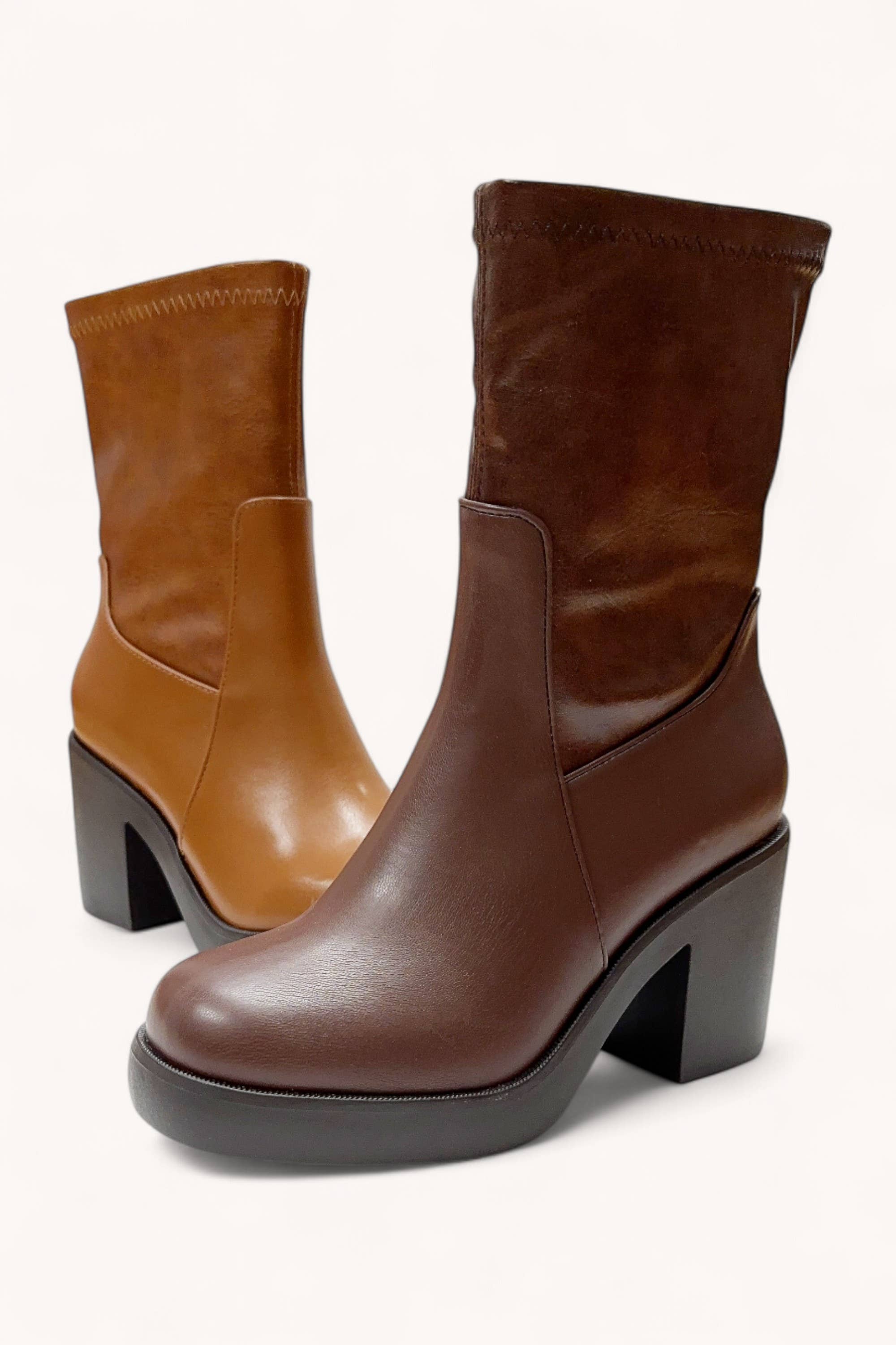 CCOCCI – Botins - Mulher por atacado – BOTINS DE PLATAFORMA MAZZA-1 COM PUNHO ELÁSTICO AJUSTADO NO TORNOZELO0