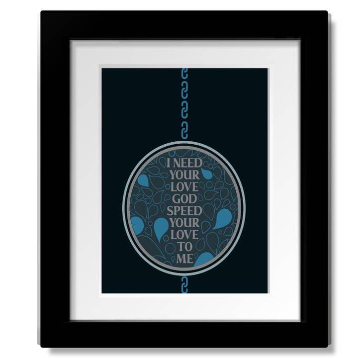 Unchained Melody by Righteous Brothers - Song Lyrics Artwork for wholesale by Song Lyrics Art