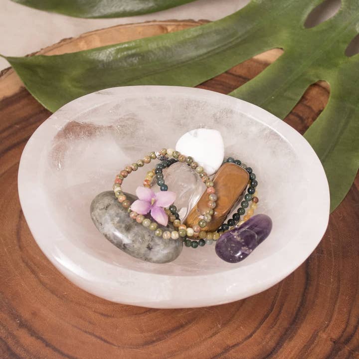 Tiny Rituals - Wholesale Decorative Plate/Dish/Bowl - Rare Clear Quartz Crystal Bowls - Large - 1 of a Kind10