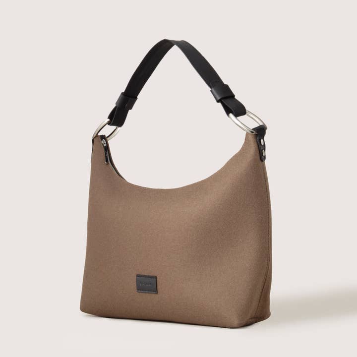 Graf Lantz - Wholesale Shoulder Bag - Women's - Hana Merino Wool Hobo Bag - Cumin Black1