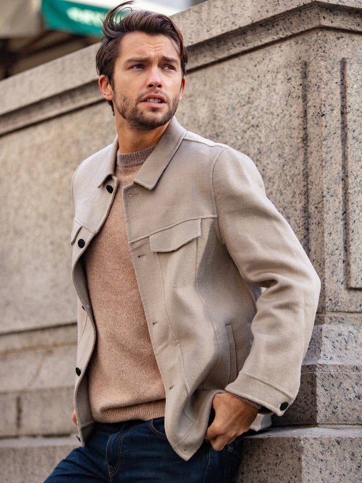 Dubbel Flap Denim stil jacka för wholesale av Bellemere