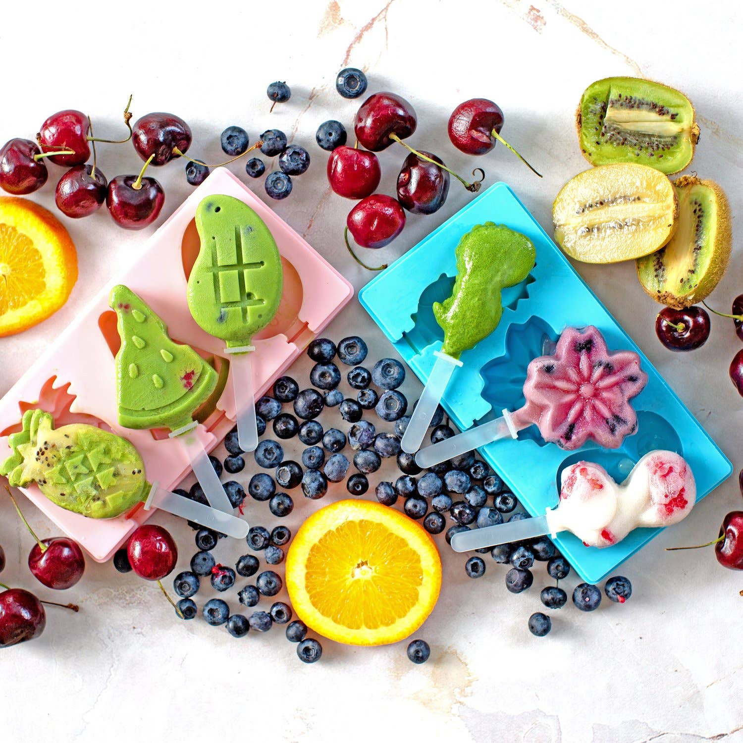 Lelaffet - Vente Moule pour chocolat - Moule congelé en silicone pour sucettes glacées, crème glacée, 6 pièces10