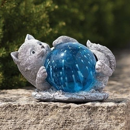 LED Cat Blue Solar Light Statue for wholesale by Roman
