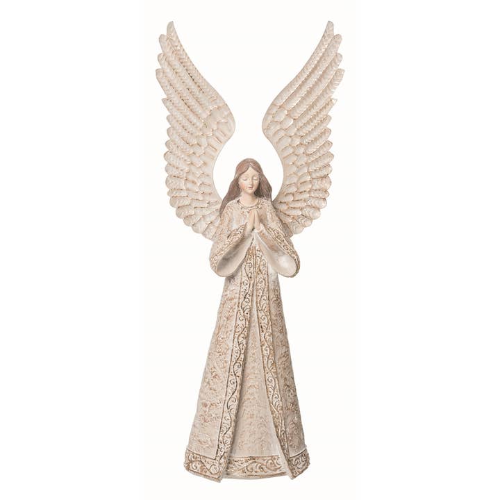 Transpac - Wholesale Decorative Figurine - CLOSEOUT Resin Gray Elegant Angel Figurine