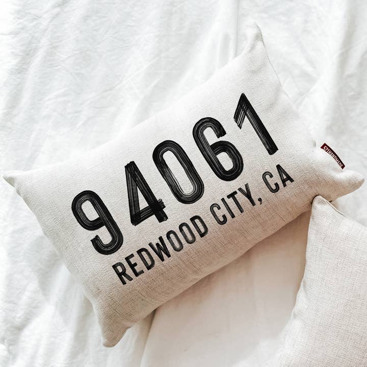 521handmade - Wholesale Throw/Decorative Pillow - Custom Zip Code Pillow with Location