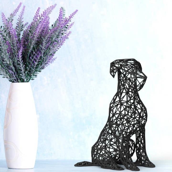 3DOfficeAT – Großhandel Skulptur – Niedliche geometrische Pitbull-Skulptur4