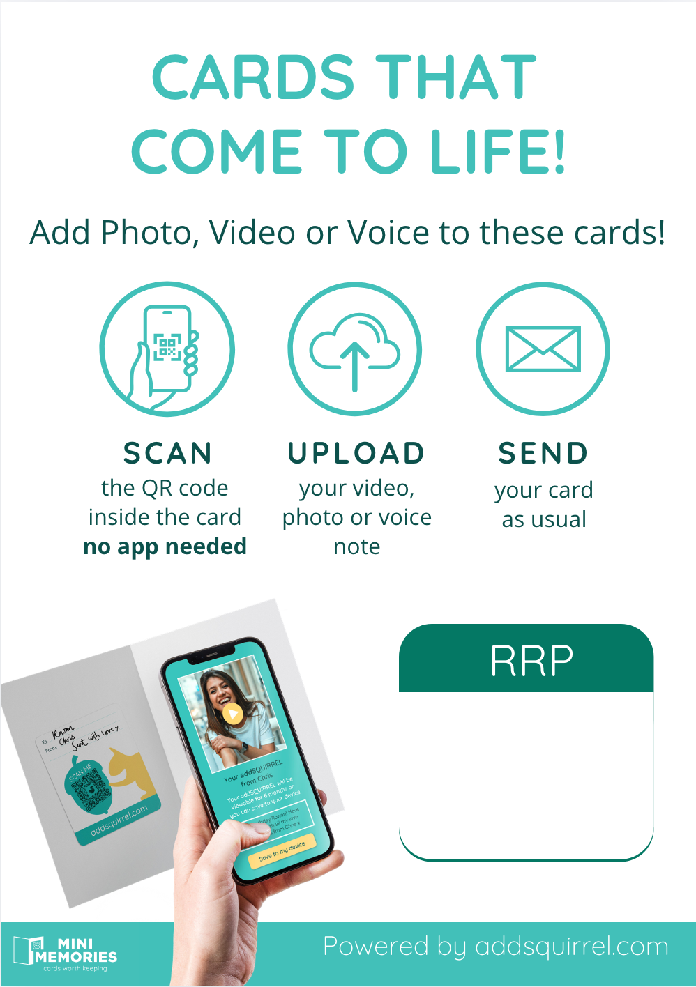 Jen Winnett Eco Artist - Wholesale Birthday Card - Starter Bundle 24 QR Greetings cards + video, photo or voice8