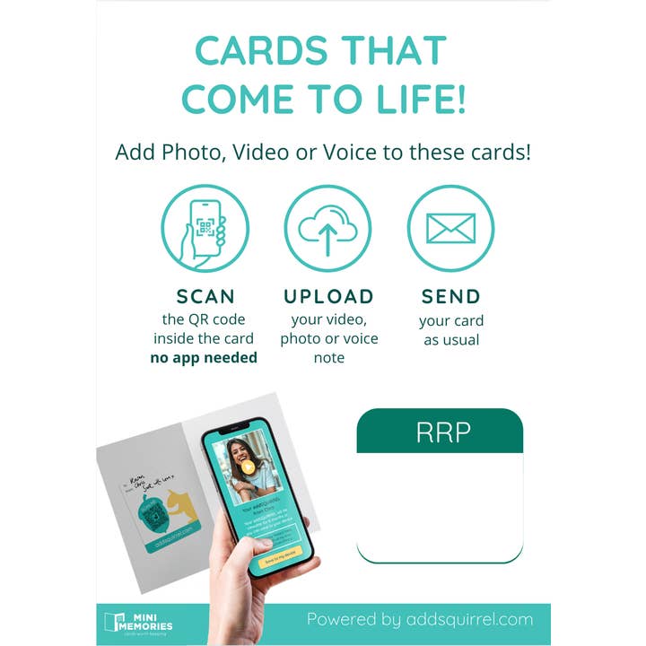 Jen Winnett Eco Artist - Wholesale Birthday Card - Refil Bundle 48 QR Greetings cards add video, photo or voice8