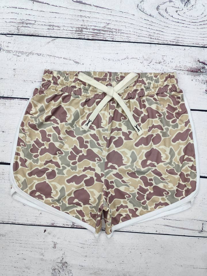 Calções Casuais com Estampa de Camuflagem por atacado de sassy kids palace