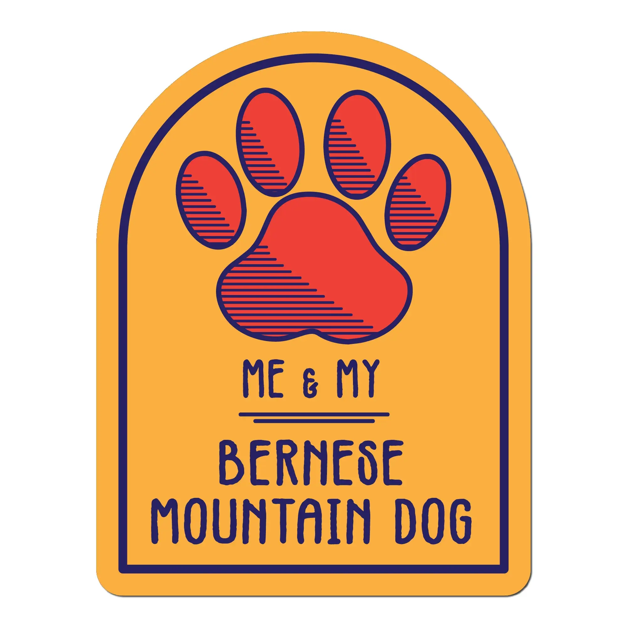 Imagine This Company - Venta al por mayor Imanes - Imán con forma de ventana de perro de montaña de Berna y Yo0