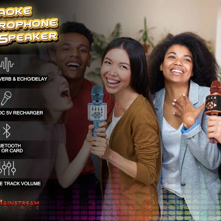 Mainstream Source - Wholesale Musical Instrument - Mainstream Source® Wireless Bluetooth Karaoke Microphone – H19