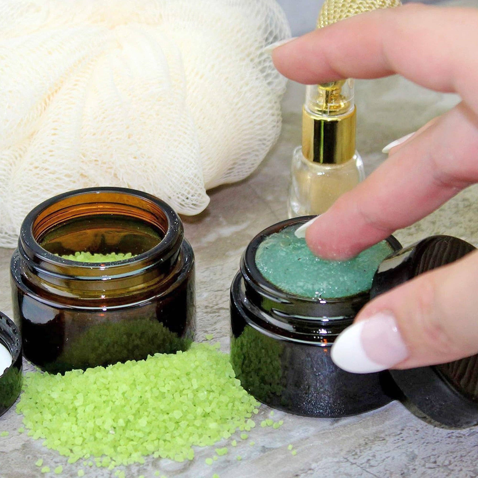 Kurated Korner - Vendita all'ingrosso Barattoli - Barattoli in vetro ambra da 30 ml (12 pezzi)7