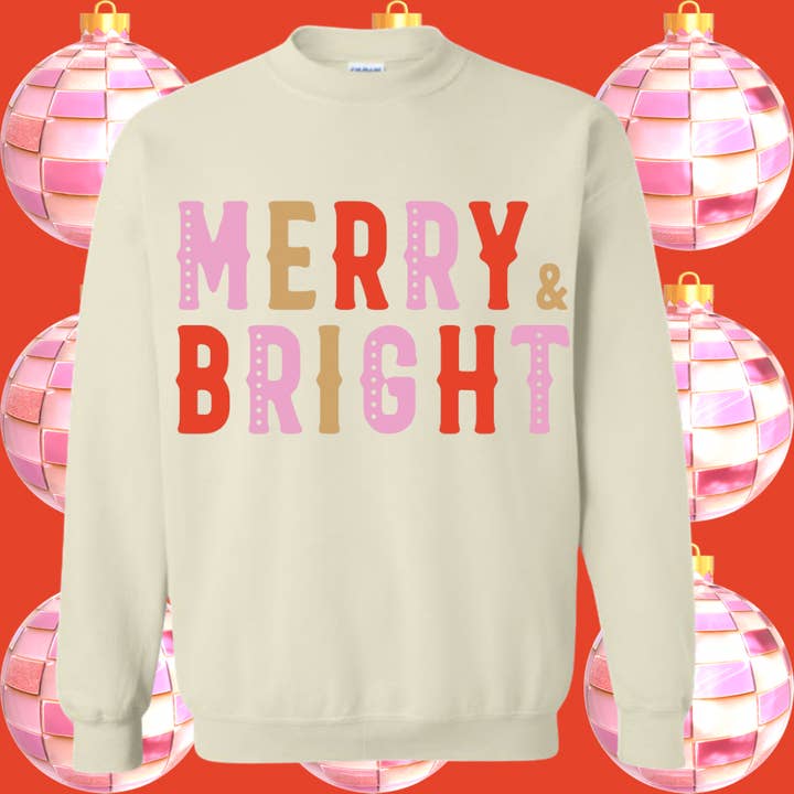 Fröhliches & Strahlendes Weihnachts-Sweatshirt für den Großhandel von The Onion Patch