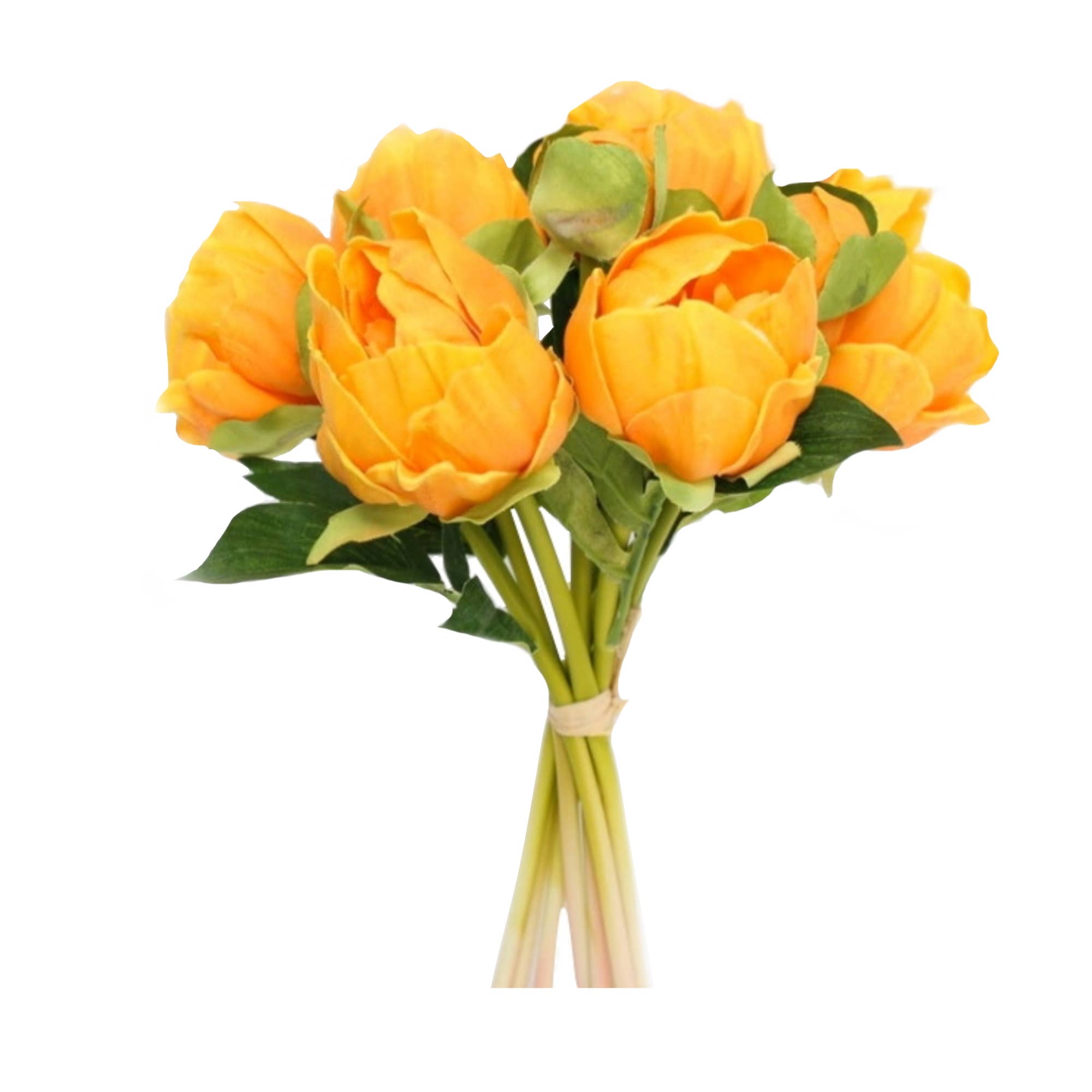 Angel Isabella – Flores artificiais por atacado – Ramo de Peónias artificiais de toque real de 10,5" - 8 flores e botões8