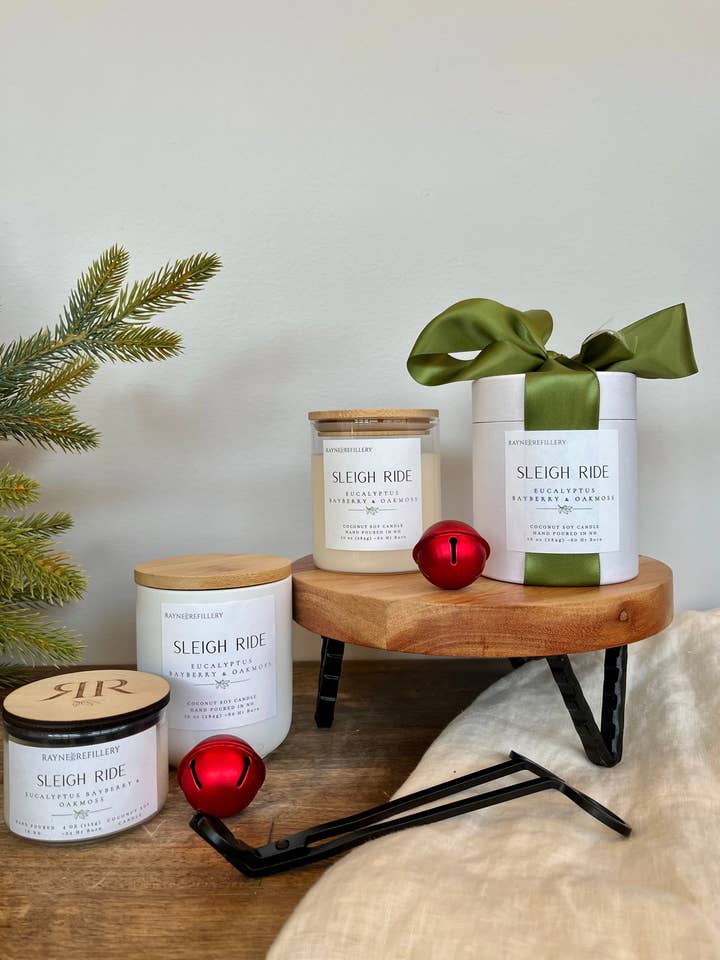 Christmas Candle Collection - Coconut Soy Wax Candle for wholesale by Rayne Refillery