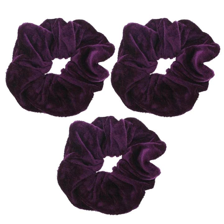 Topkids Accessories - Wholesale Scrunchie - Women's - Velvet Scrunchie Scrunchies Elastic Hair Band Ponytail Holders Hair Scrunchie Hair Bobbles Hair Accessories for Women, Ladies, Girls - Pack of 3