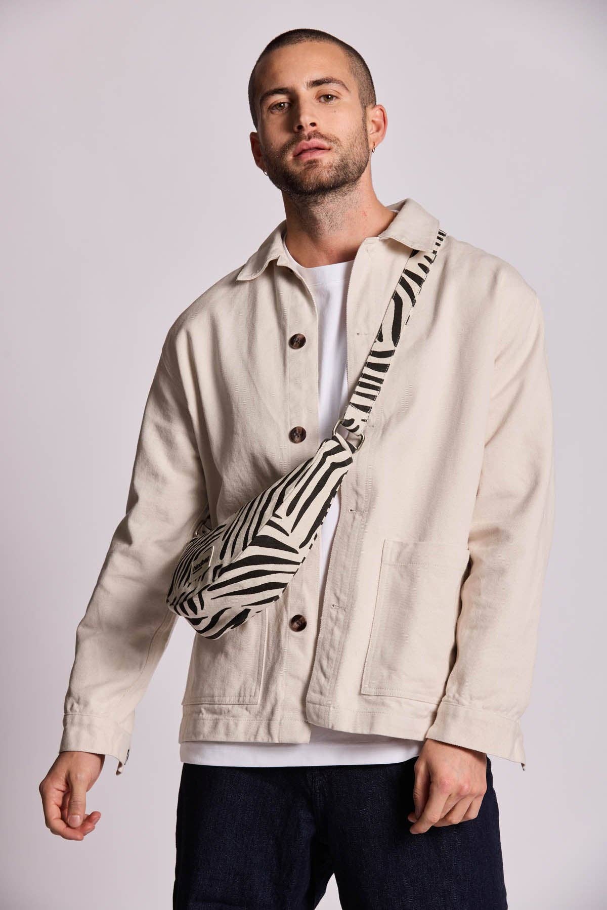 Hindbag - Wholesale Belt Bag - Women's - Andrea Fanny Pack in Cream Zebra3