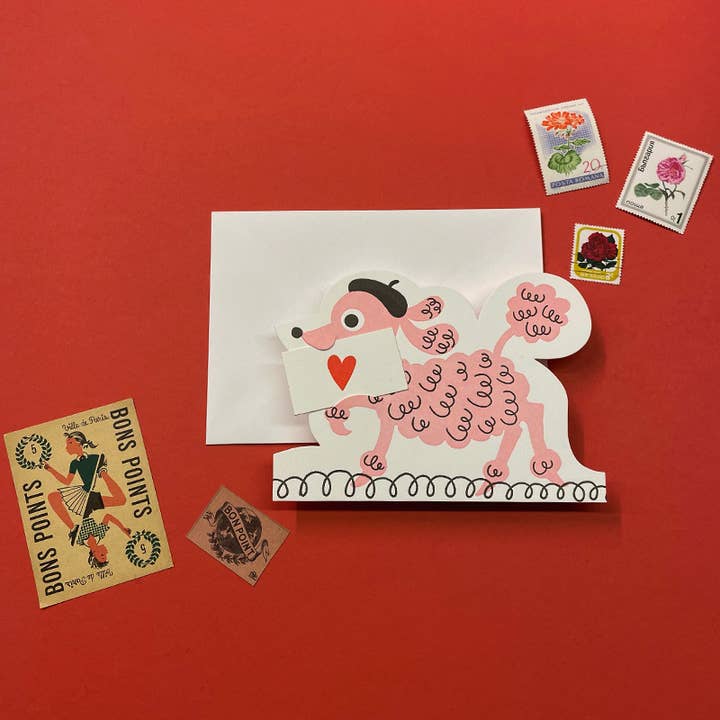 POODLE POST - JE T'AIME for wholesale by IMOGEN OWEN