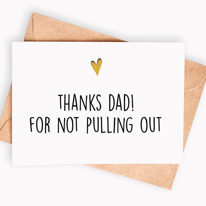 Funny Fars dag kort - Tak far! For ikke at trække ud for engroshandel hos Spicy Cards