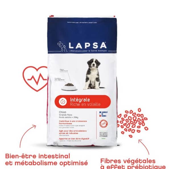 LARGE INTEGRAL BREED PUPPY KIBBLE 12KG for wholesale by LAPSA