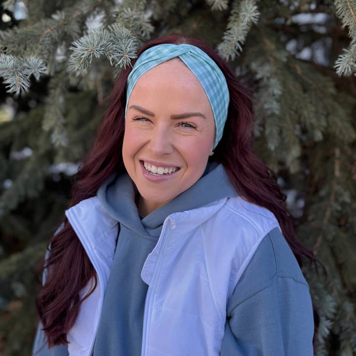 Lilac Market Headbands - Wholesale Fashion Headband - Women's - Simply Gingham in Sage4