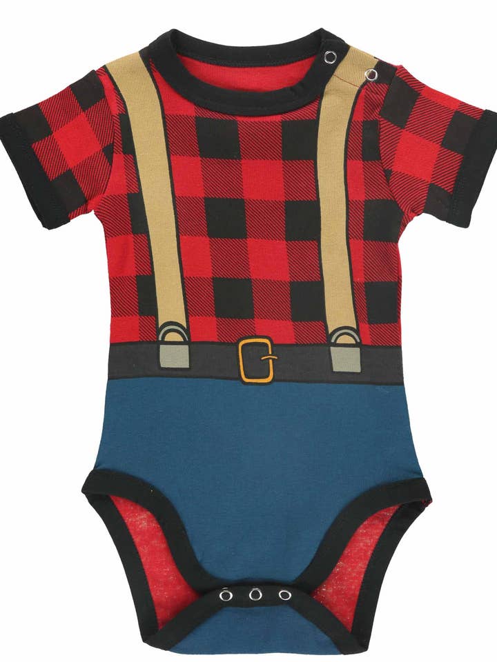 Lumber Jack Infant Creeper for wholesale by Lazy One