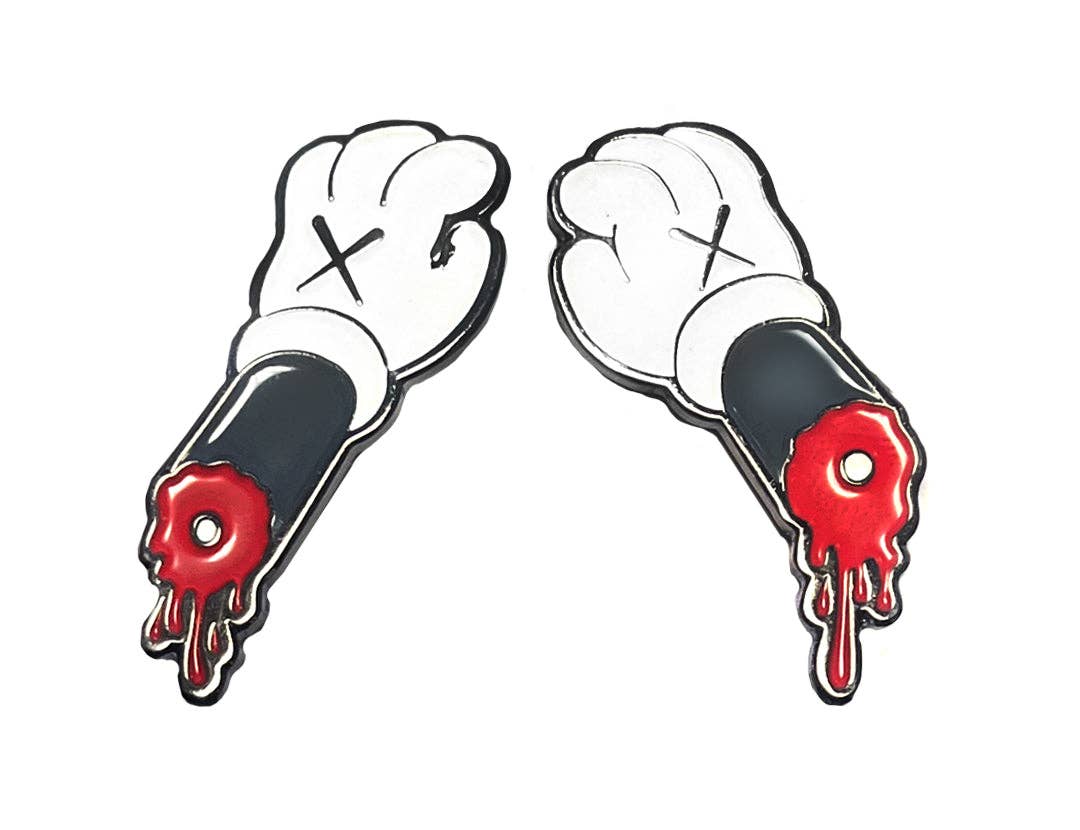 Pin Pal Limited - Wholesale Lapel Pin/Button - Kaws Hands 2 PC Pin Set0