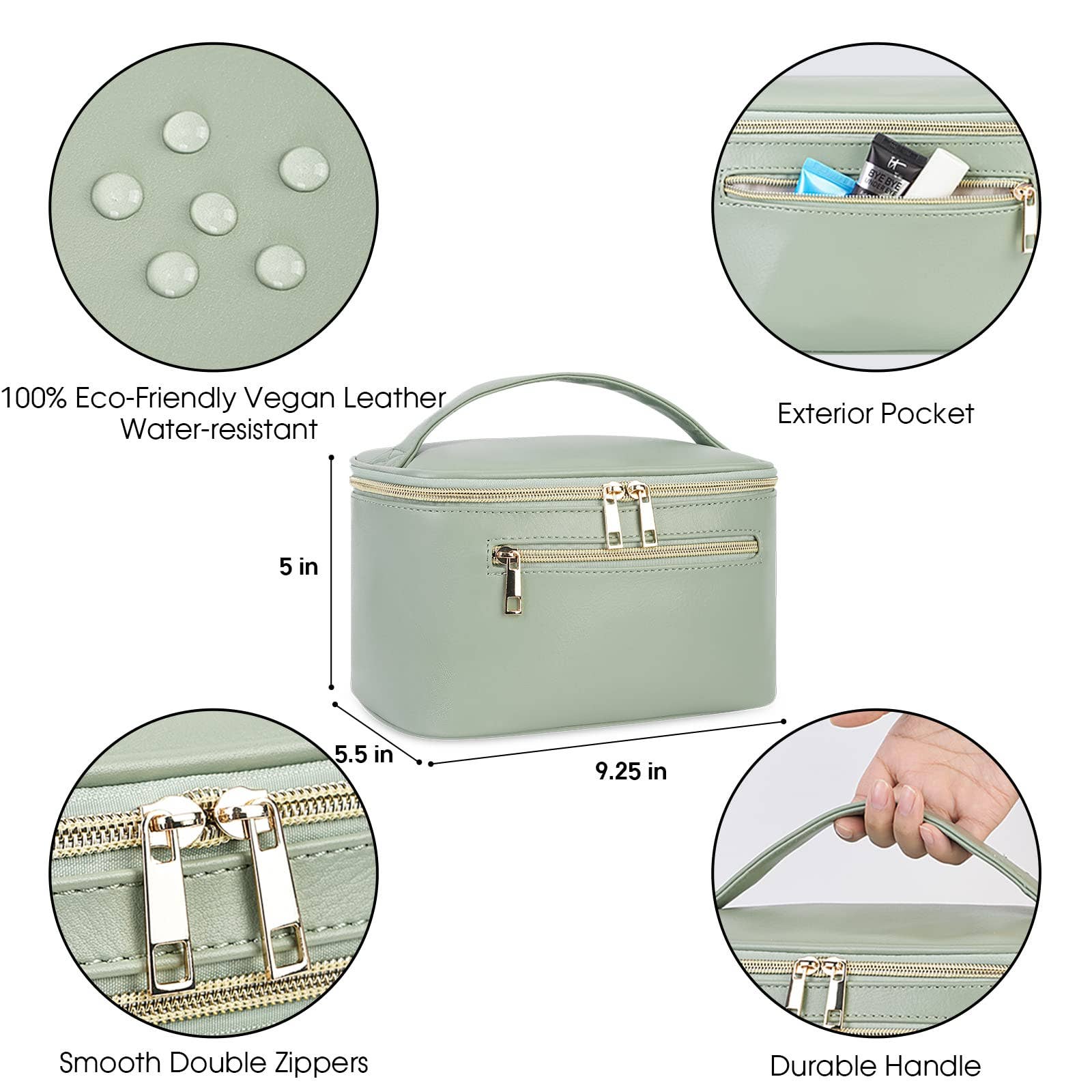 wandf - Wholesale Make-up/cosmetic bag - Vegan Leather Cosmetic Brush Bags Makeup Case 12