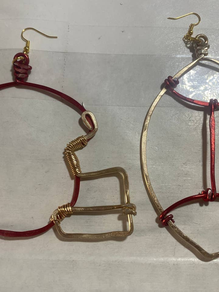 Spirit Wear - Football Earrings for wholesale by Angela Catirina Jones