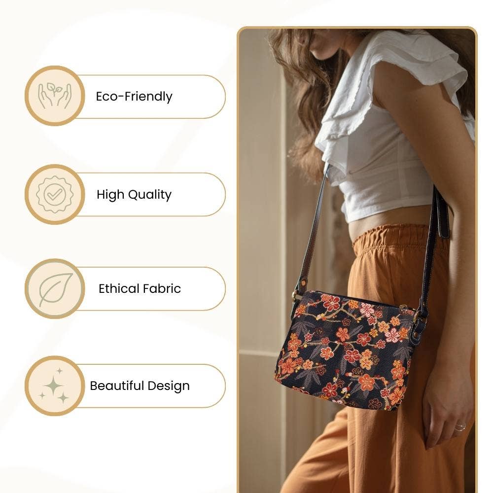 SignareArt - Wholesale Crossbody Bag - Women's - XB02-SAKURA | UME SAKURA CROSS BODY BAG PURSE HANDBAG4