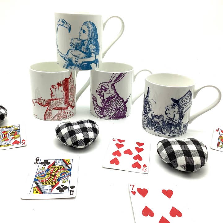 Alice in Wonderland Mad Hatter Queen Rabbit Ceramic Cup Mug  for wholesale by All Little Cute Things